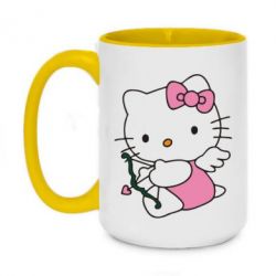 Чашка двухцветная 420ml Kitty амурчик - PrintSalon