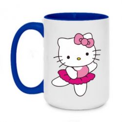 Чашка двухцветная 420ml Kitty балярина - PrintSalon