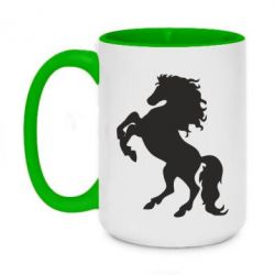 Чашка двухцветная 420ml Конь - PrintSalon