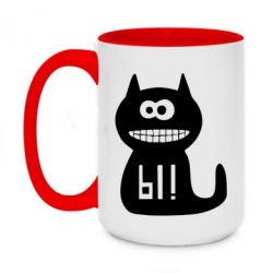 Чашка двухцветная 420ml Кошка Ы - PrintSalon