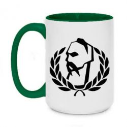 Чашка двухцветная 420ml Козак у вінку - PrintSalon