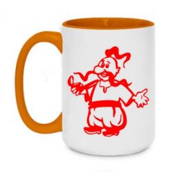 Чашка двокольорова велика Козак з люлькою - PrintSalon