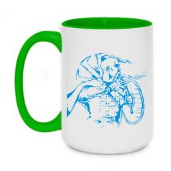 Чашка двухцветная 420ml Козак з щитом - PrintSalon