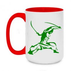 Чашка двухцветная 420ml Козак з шаблями - PrintSalon