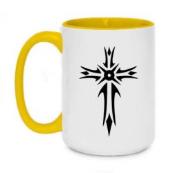 Чашка двухцветная 420ml Крест 2 - PrintSalon