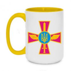 Чашка двокольорова велика Хрест з мечем та гербом - PrintSalon