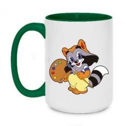 Чашка двухцветная 420ml Крошка Енот - PrintSalon