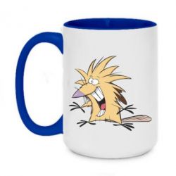 Чашка двухцветная 420ml Крутые бобры - PrintSalon