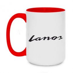 Чашка двухцветная 420ml Lanos Logo - PrintSalon