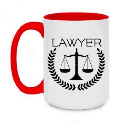 Чашка двухцветная 420ml Lawyer1 - PrintSalon