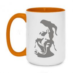 Чашка двухцветная 420ml Лице козака - PrintSalon