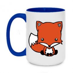 Чашка двухцветная 420ml Лиса - PrintSalon