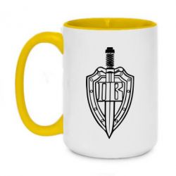 Чашка двухцветная 420ml Логотип Прикордонних військ