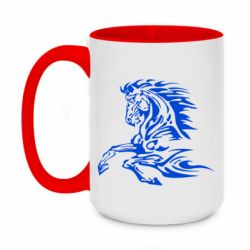 Чашка двухцветная 420ml Лошадь - PrintSalon