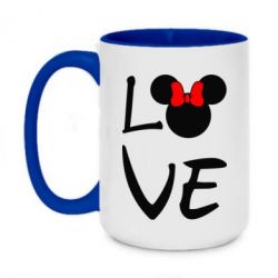 Чашка двухцветная 420ml Love Mickey Mouse (female) - PrintSalon