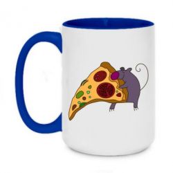 Чашка двухцветная 420ml Love Pizza 2 - PrintSalon