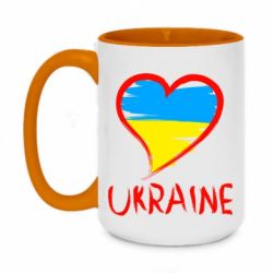 Чашка двухцветная 420ml Love Ukraine - PrintSalon