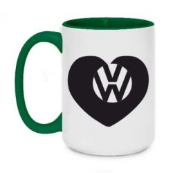 Чашка двухцветная 420ml Love Volkswagen - PrintSalon