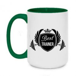 Чашка двухцветная 420ml Лучший тренер - PrintSalon