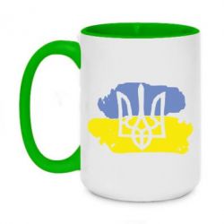 Чашка двухцветная 420ml Мальований прапор - PrintSalon