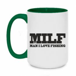 Чашка двокольорова велика Man I Love Fishing