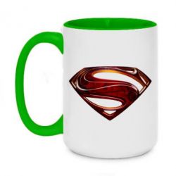 Чашка двухцветная 420ml Man of Steel - PrintSalon