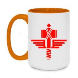 Чашка двухцветная 420ml Manowar Logo - PrintSalon