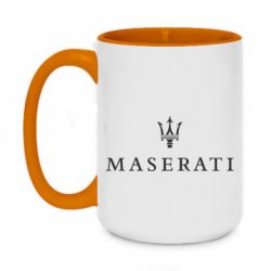 Чашка двухцветная 420ml Maserati logo - PrintSalon