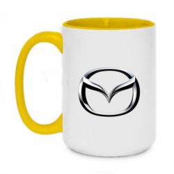 Чашка двухцветная 420ml Mazda 3D Small Logo - PrintSalon