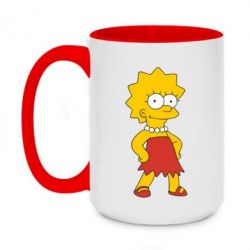 Чашка двухцветная 420ml Мэгги Симпсон - PrintSalon