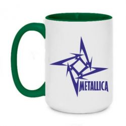 Чашка двухцветная 420ml Metallica Logotype - PrintSalon