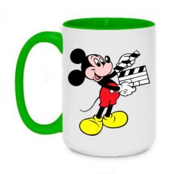 Чашка двухцветная 420ml Микки режиссер - PrintSalon