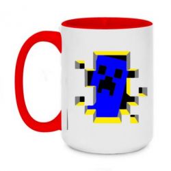 Чашка двухцветная 420ml Minecraft 3D - PrintSalon