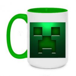 Чашка двухцветная 420ml Minecraft Face - PrintSalon