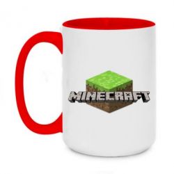 Чашка двухцветная 420ml Minecraft Land - PrintSalon