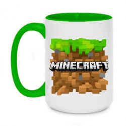 Чашка двокольорова велика Minecraft Main Logo - PrintSalon