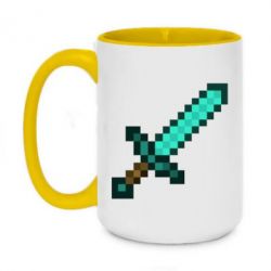 Чашка двухцветная 420ml Minecraft меч - PrintSalon