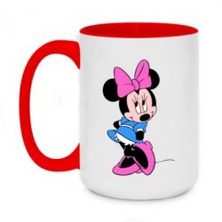Чашка двухцветная 420ml Минни стесняется - PrintSalon