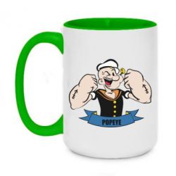 Чашка двокольорова велика Моряк Папай - PrintSalon