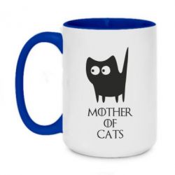 Чашка двухцветная 420ml Mother of cats - PrintSalon