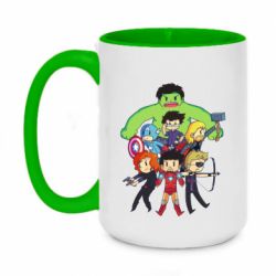 Чашка двухцветная 420ml Мститети в сборе - PrintSalon