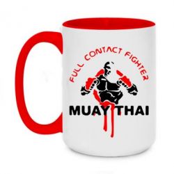 Чашка двокольорова велика Muay Thai Full Contact - PrintSalon