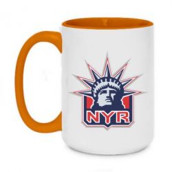 Чашка двухцветная 420ml New York Rangers - PrintSalon