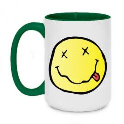 Чашка двокольорова велика Nirvana Logo 3D - PrintSalon