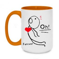Чашка двухцветная 420ml Our love story