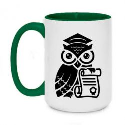 Чашка двухцветная 420ml Owl Lawyer - PrintSalon