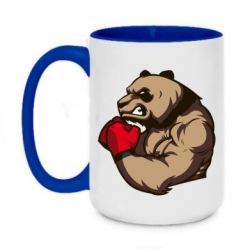Чашка двухцветная 420ml Panda Boxing - PrintSalon