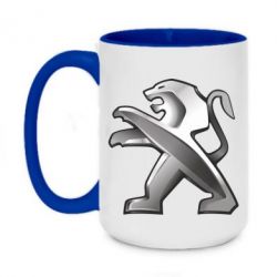 Чашка двухцветная 420ml Peugeot Logo - PrintSalon