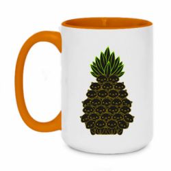 Чашка двухцветная 420ml Pineapple cat - PrintSalon