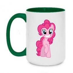 Чашка двухцветная 420ml Pinkie Pie smile - PrintSalon